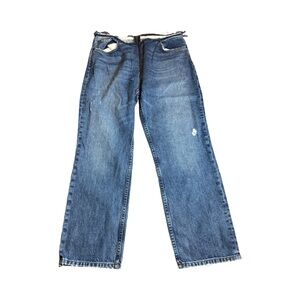 Reformation Blue Denim Jeans with Front & Back zipper